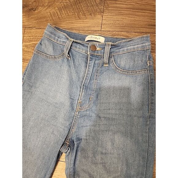 Vibrant MIU‎ Women's Jean Size 3 Medium Blue Bootcut Bell Bottom Denim Stretch - Picture 2 of 6